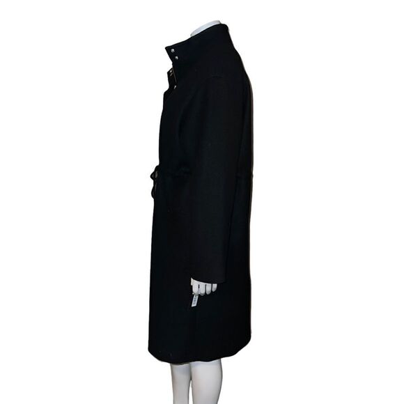 Kenneth Cole Single-Breasted Anorak Coat Black 17OMW234 Womens Large NWT - Picture 3 of 8